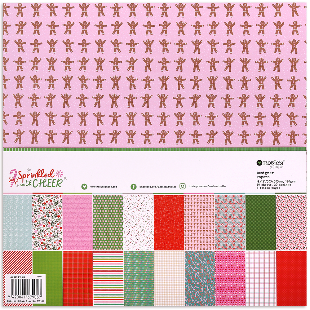 Belleview 12 x 12 Textured Cardstock Pack, 12 sheets - Rosie's Studio
