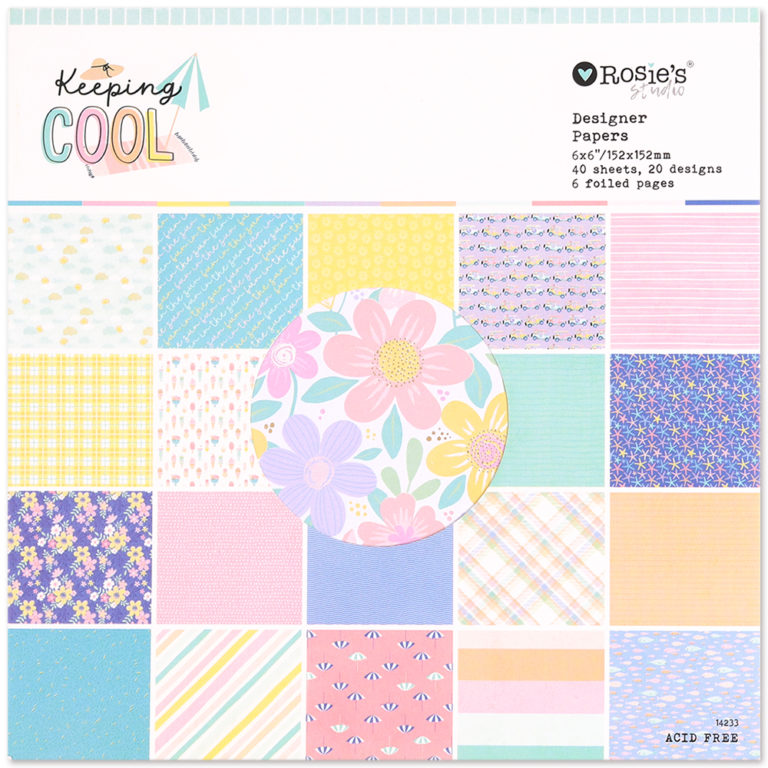 Keeping Cool 6x6" Designer Paper Pad 40 sheet Rosie's Studio