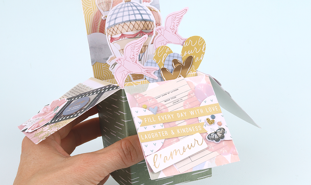 Heartfelt Rosie's Studio Papercraft Scrapbooking pop up card box