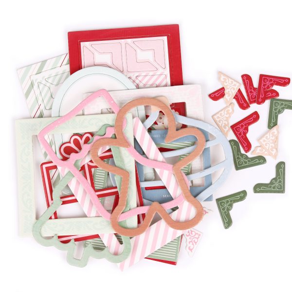 Peppermint Twist Chipboard Frames & Corners 46pk - Image 2
