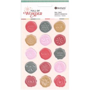 Full of Wonder Wax Seal Embellishments 15pc