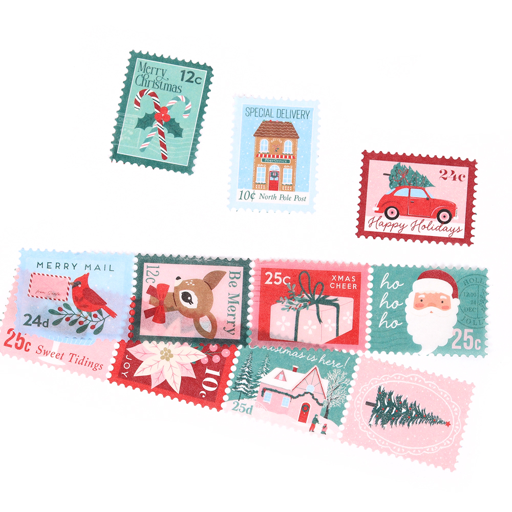 North Pole Post Postage Stamp Washi Tape 2.5cm x 10m - Image 2