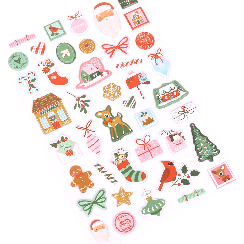 North Pole Post Puffy Motif Stickers - Image 2