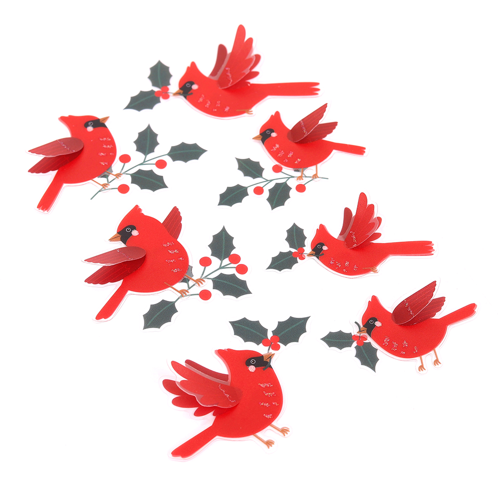 North Pole Post Dimensional Acetate Embellishments - Festive Birds - Image 2