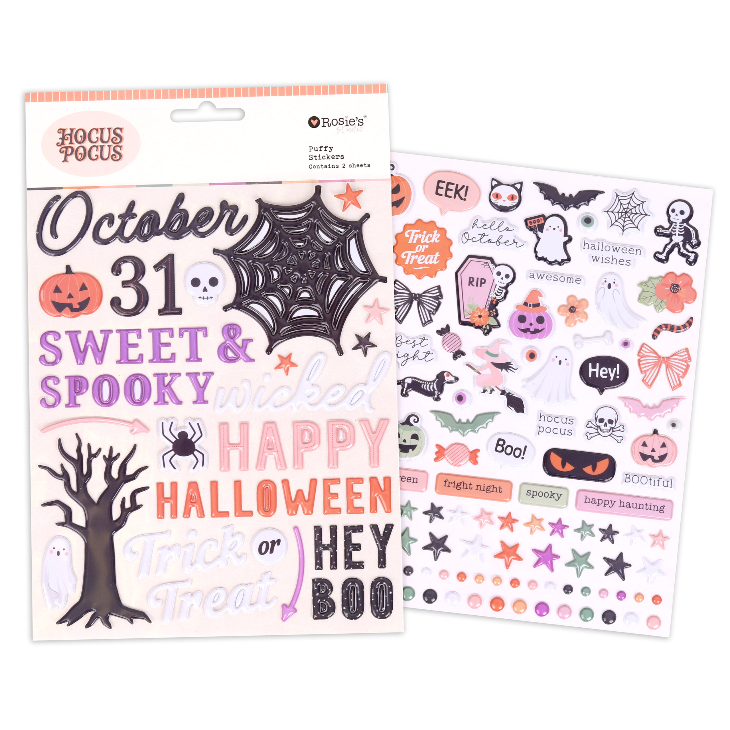 Hocus Pocus Puffy Stickers 2 sheets
