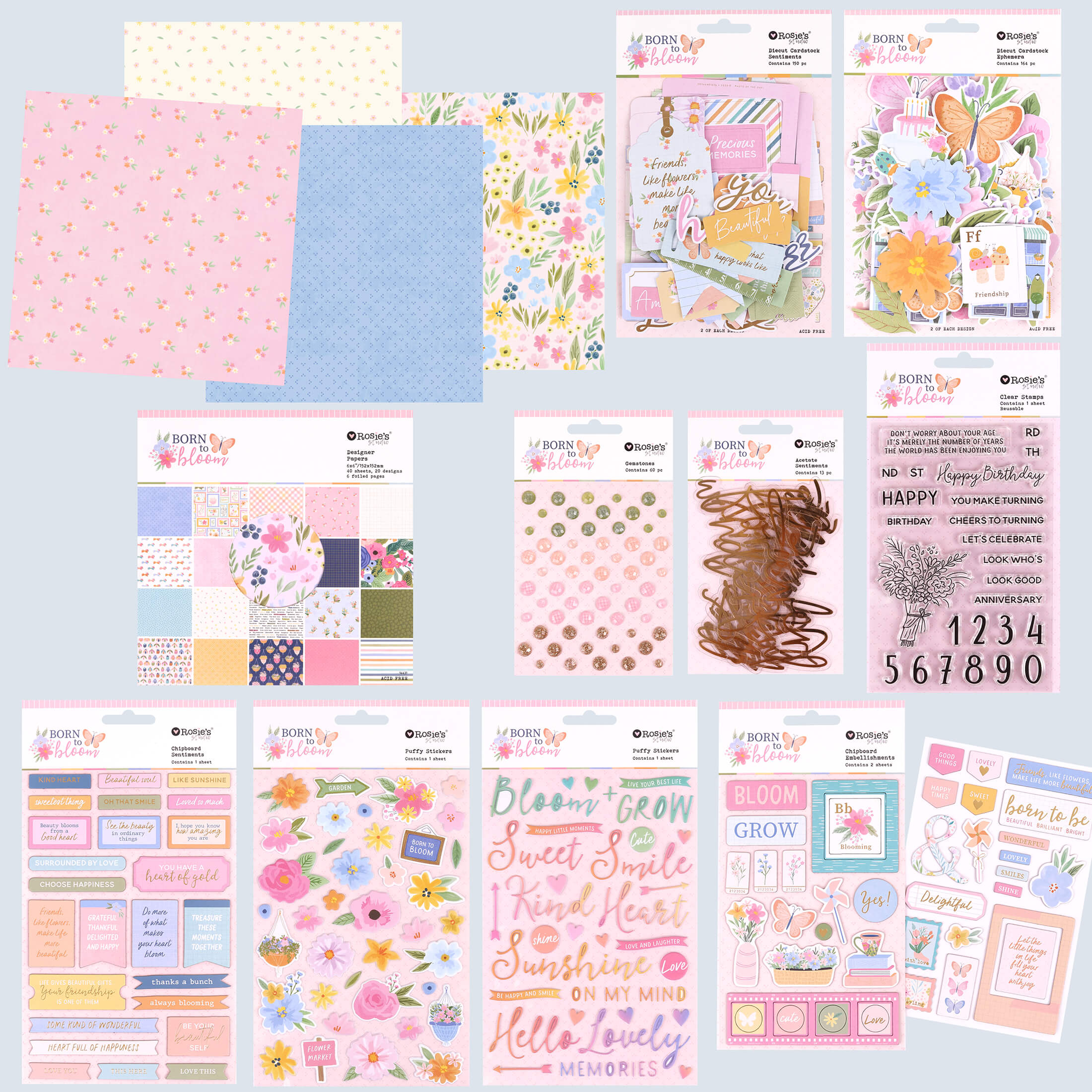 Born To Bloom 6 x 6" Value Pack